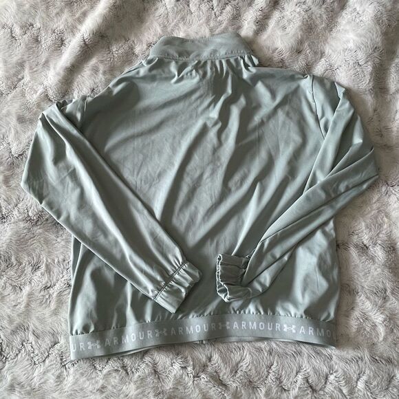 Under Armour Jacket blue green Aqua mint zip up size medium - Picture 4 of 4